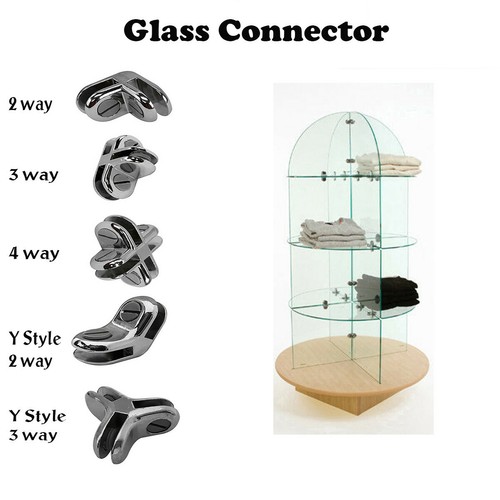 Glass shelf cube connector - shelf,