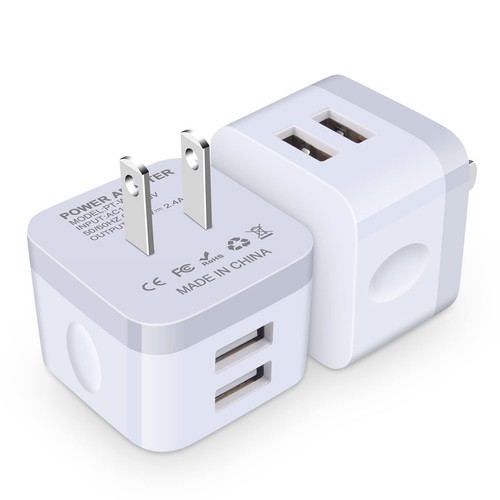 2pack flat usb wall charger - flat,